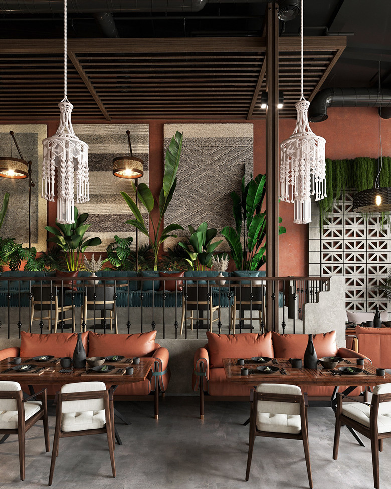 560平米工業(yè)風格餐廳設計裝修實景-第5張圖片-上海古都建筑設計集團